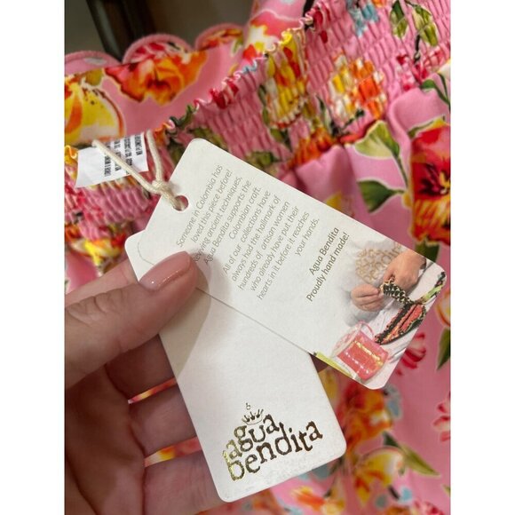 Agua Bendita Rhea Top and Skirt Pink Blossom Womens Size Large - Picture 12 of 12